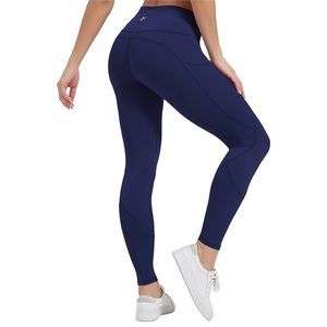 Demozu Navy Blue Sculpting High-Waisted Workout Leggings